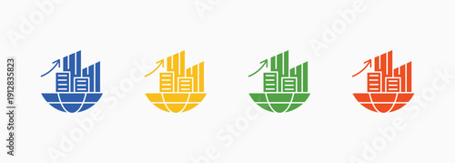 Urbanization Icon Set Color Multiple Style Collection