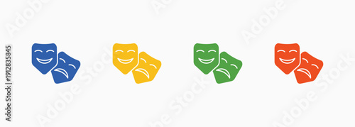 Entertainment Icon Set Color Multiple Style Collection