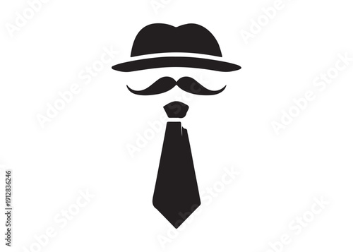 father's day logo silhouette vector, fatherhood silhouette vector illustration, father and son logo silhouette, gentleman logo silhouette, happy fathers day logo vector silhouette on white background 