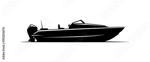 Modern Motorboat Vector Illustration