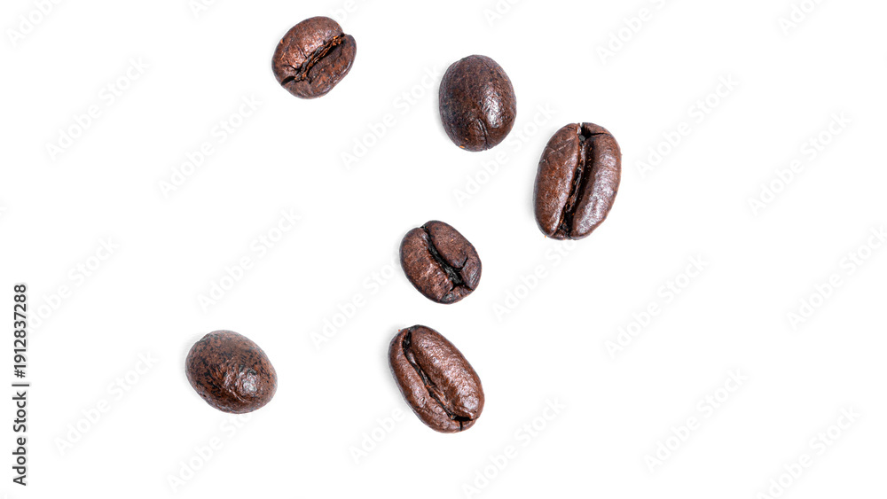 Fototapeta premium Coffee beans on white background. High quality photo