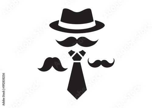 father's day logo silhouette vector, fatherhood silhouette vector illustration, father and son logo silhouette, gentleman logo silhouette, happy fathers day logo vector silhouette on white background 