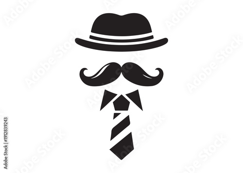 father's day logo silhouette vector, fatherhood silhouette vector illustration, father and son logo silhouette, gentleman logo silhouette, happy fathers day logo vector silhouette on white background 