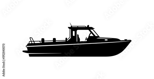 Modern Motorboat Vector Illustration
