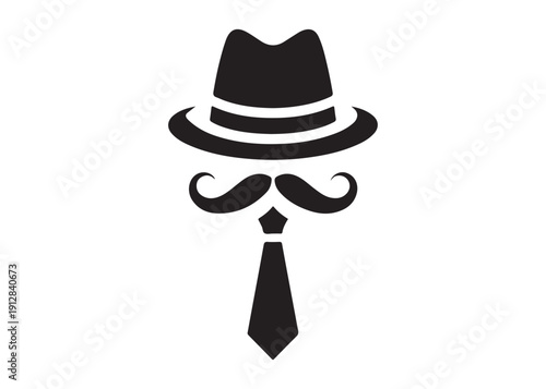 father's day logo silhouette vector, fatherhood silhouette vector illustration, father and son logo silhouette, gentleman logo silhouette, happy fathers day logo vector silhouette on white background 