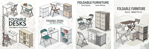 Stylish and functional foldable furniture designs for efficient living.