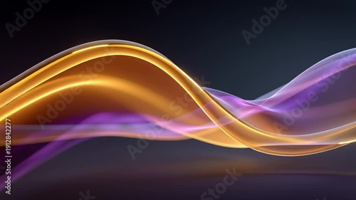 Magenta and Gold Particle Flow in Abstract Motion. Glitter Stream, Dynamic Energy, Gradient Depth.