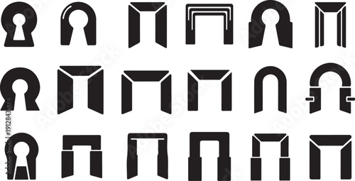 Architectural Doorway and Archway Silhouettes Collection