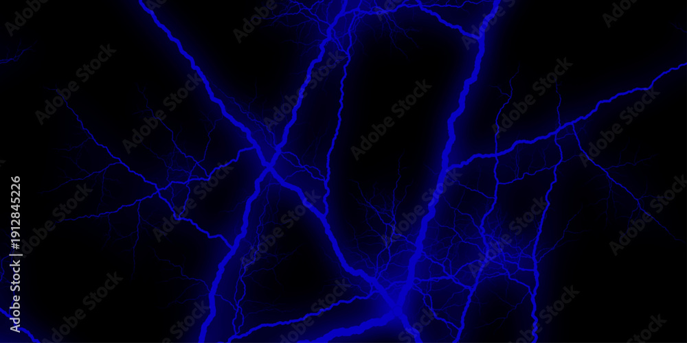 Fototapeta premium abstract design in black, dark, and gold, high-gloss marble stone texture for digital wall tile designs. Thunder Stock Image in Black Background. Massive lightning bolt with branches isolated on black