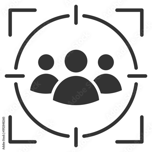 Target Customer Glyph Icon