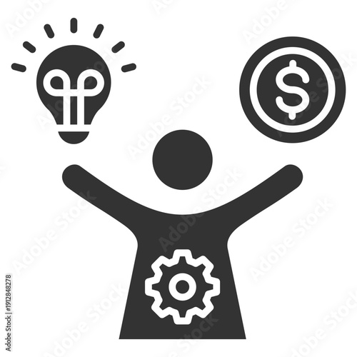 Entrepreneurship Glyph Icon