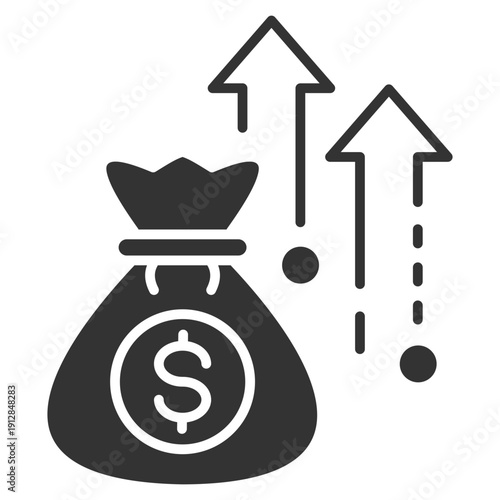 Profitable Model Glyph Icon