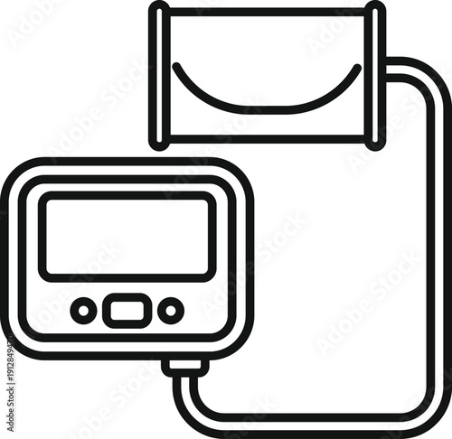 Digital tonometer displaying vital signs for health monitoring