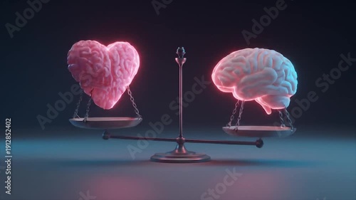 Heart and brain on scales conceptual balance and decision making