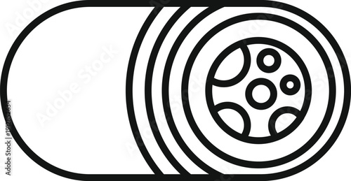 Hay roll representing farming, harvest, and animal feed