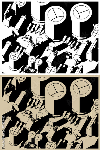 Electronic circuit board close up