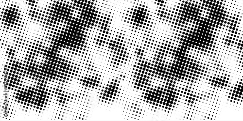 Comic background. Pattern with circles, halftone dotted backdrop. Radiating from the center starburst