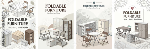 Stylish foldable furniture designs for saving space and money, ideal for any home.