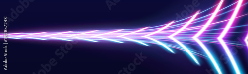 Neon ribbons twist around an invisible axis, glowing with pink and purple energy. Motion appears fluid and dynamic. Great for futuristic or cyber themes.
