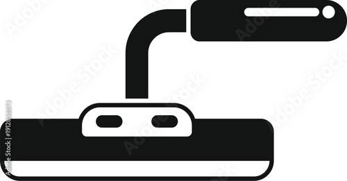 Curling broom icon representing winter sport equipment on a clean white background