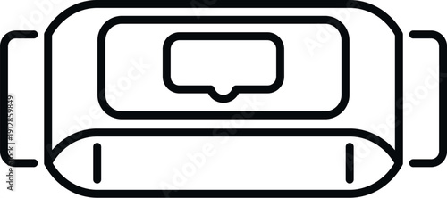 Wet wipes pack icon representing hygiene, cleaning, and sanitization