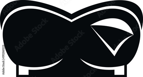 Pair of boxing gloves creating a strong silhouette, symbolizing combat and training