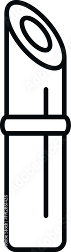 Bamboo stalk outline vector icon representing eco friendly, renewable, and natural resources