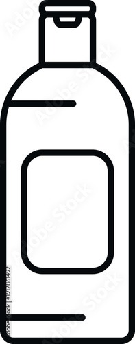 Line art icon of a personal care product bottle with a flip top cap
