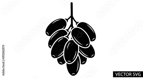 Bunch of Dates Silhouette Vector Icon