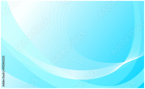 青　曲線　光　スタイリッシュな背景2