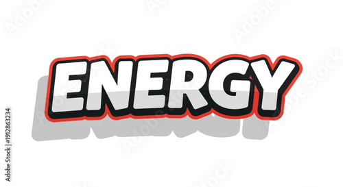 Dynamic Energy Text - Vivid Power and Vitality Concept