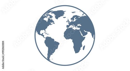 Global Earth Icon Vector Illustration