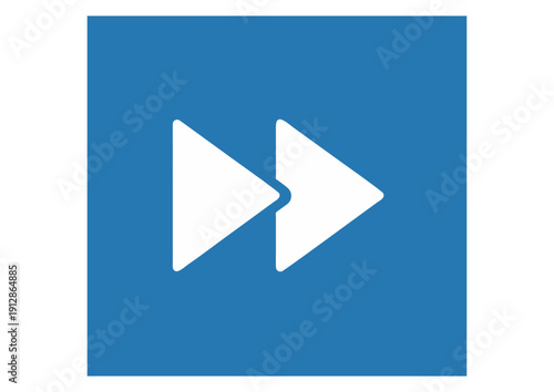 Two white play icons on a blue square background viewed from directly above Free Download Two white play icons on a blue square background viewed from directly above - GFXLoad