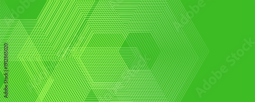Abstract green line background with overlap shadow lights pattern. Colorful green design. Simple and modern concept abstract