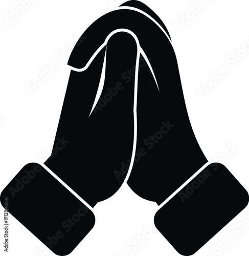 Praying hands gesture representing faith and devotion