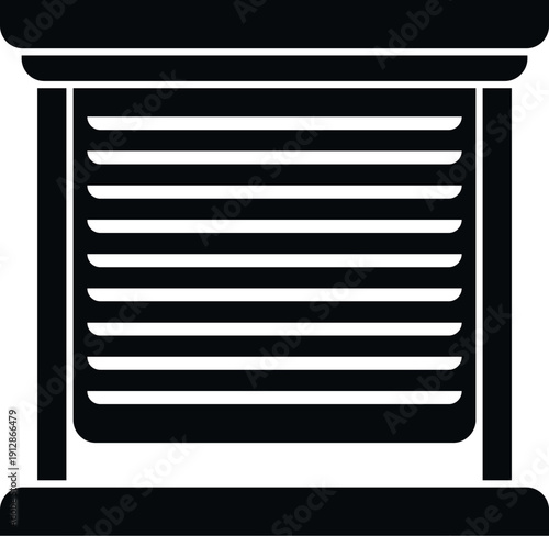 Roller shutter closing for window protection and privacy