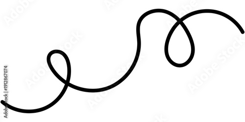 Curvy black lines create abstract wavy patterns with flowing curves and squiggles. Modern vector design element for creative graphic projects and decorative layouts.