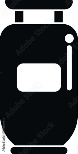 Gas cylinder icon showing a container for propane or lpg fuel