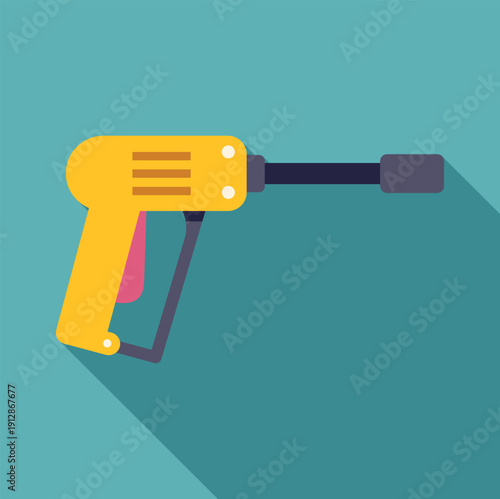 Yellow pressure washer tool for high pressure cleaning services and equipment