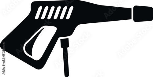 Pressure washer gun silhouette representing a powerful cleaning tool
