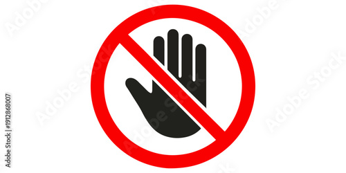 Prohibited vector illustration featuring a red circle symbol with a white background for no parking, do not enter, and no dogs signs to provide a clear warning of forbidden and isolated icons