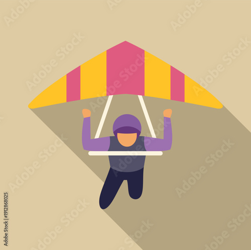 Person flying a hang glider, illustrating concepts of freedom and extreme sport
