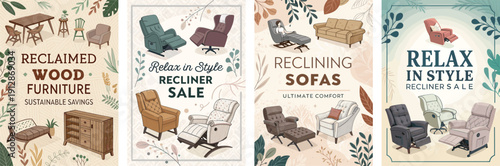 Stylish recliner sale showcasing sustainable wood furniture and modern designs.