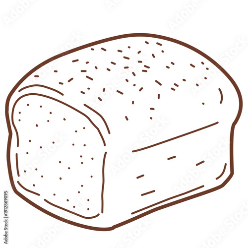 Handdrawn Loaf of Bread