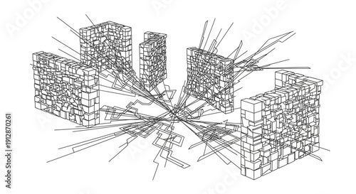 3d rendered illustration of a sketch arrow