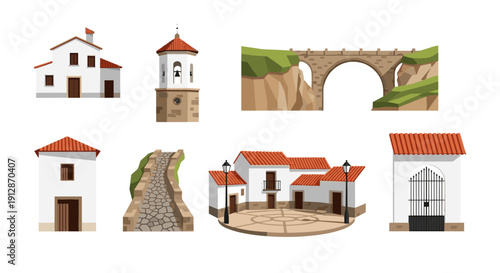 Charming spanish architecture: traditional buildings and scenic landscapes