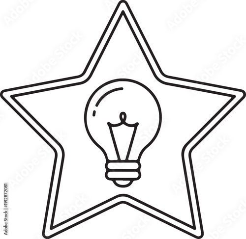 Idea lightbulb moment inspiration concept flat design vector illustration