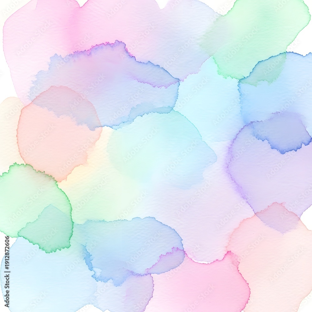 Fototapeta premium Soft Pastel Watercolor Abstract Background with Blending Colors and Copy Space