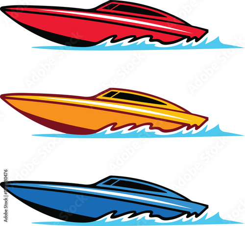 Speed boat 3 color