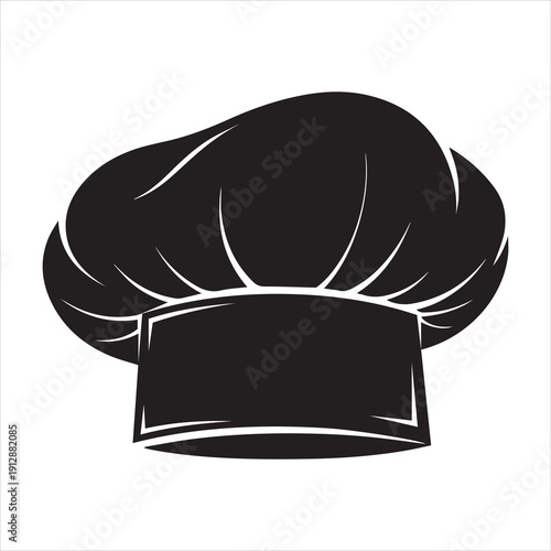 Chef Hat Silhouette Minimalist Vector Illustration